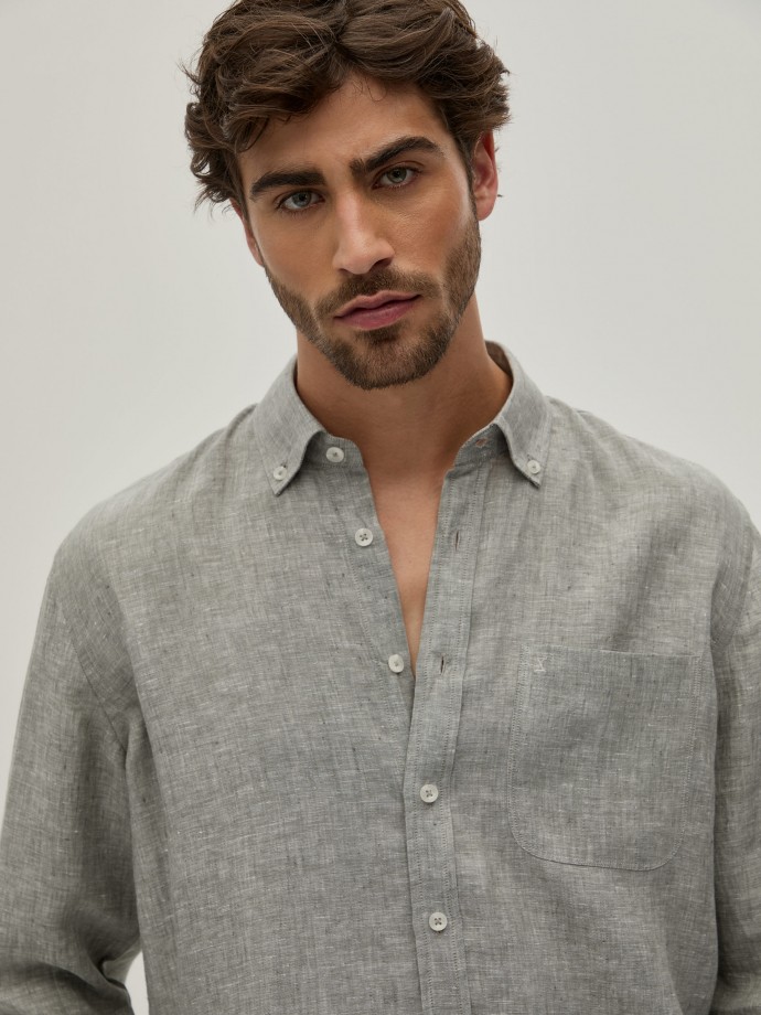 Camisa de linho regular fit