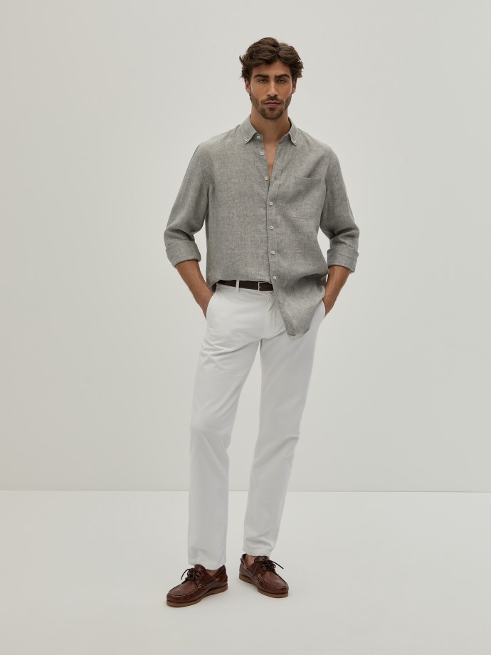 Camisa de linho regular fit