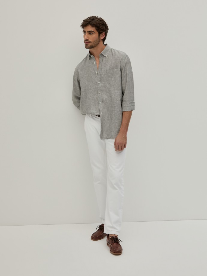 Camisa de linho regular fit