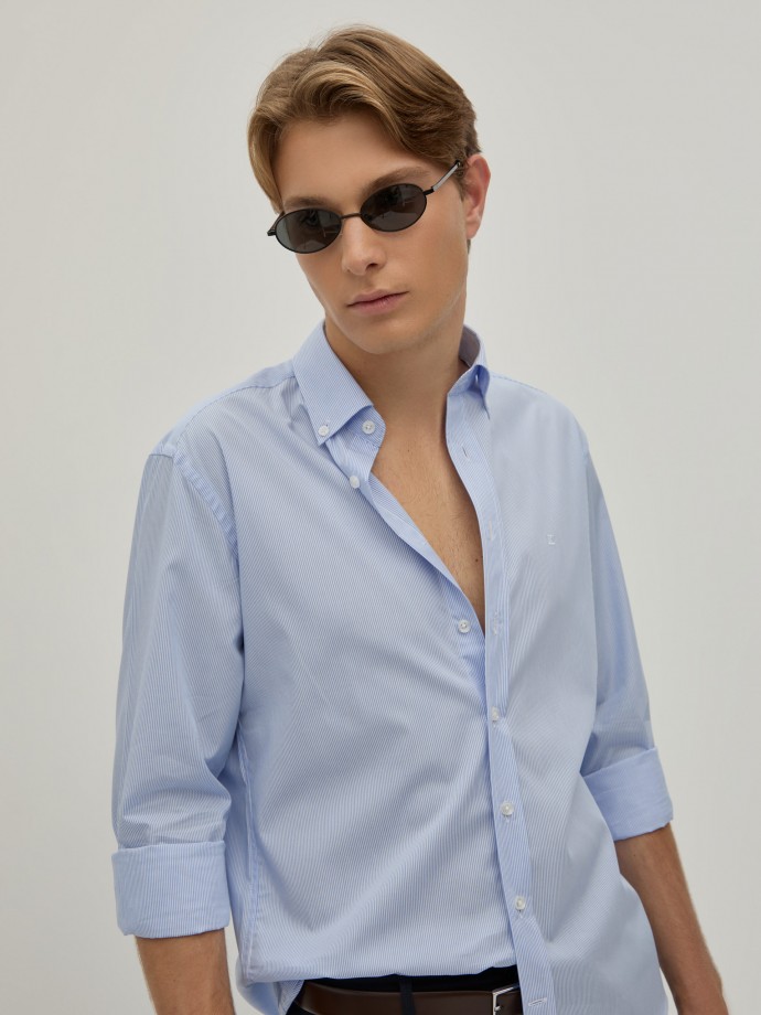 Camisa de rayas de corte regular