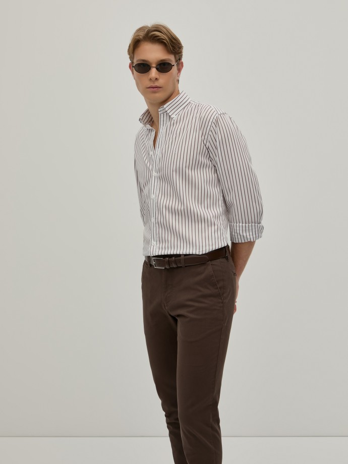 Camisa regular fit s riscas