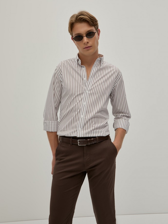 Camisa regular fit s riscas