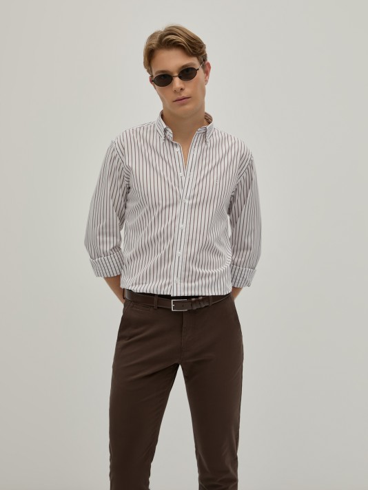 Camisa regular fit s riscas