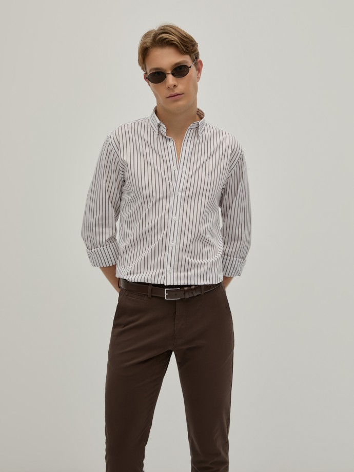 Camisa regular fit s riscas
