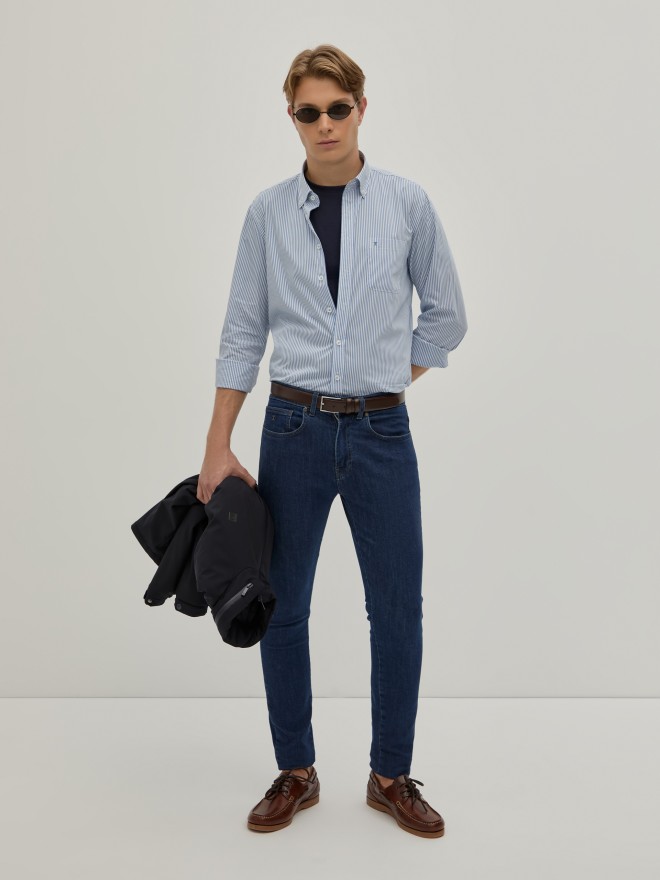 Slim fit denim pants