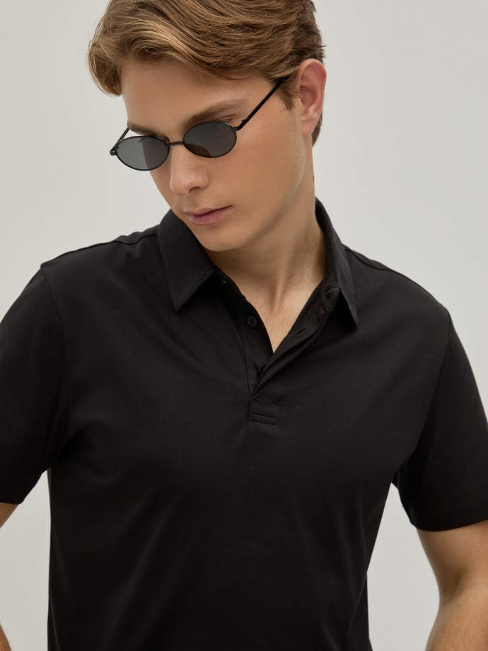 Polo de algodn de corte regular
