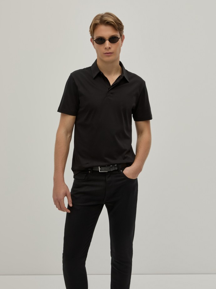 Polo de algodn de corte regular