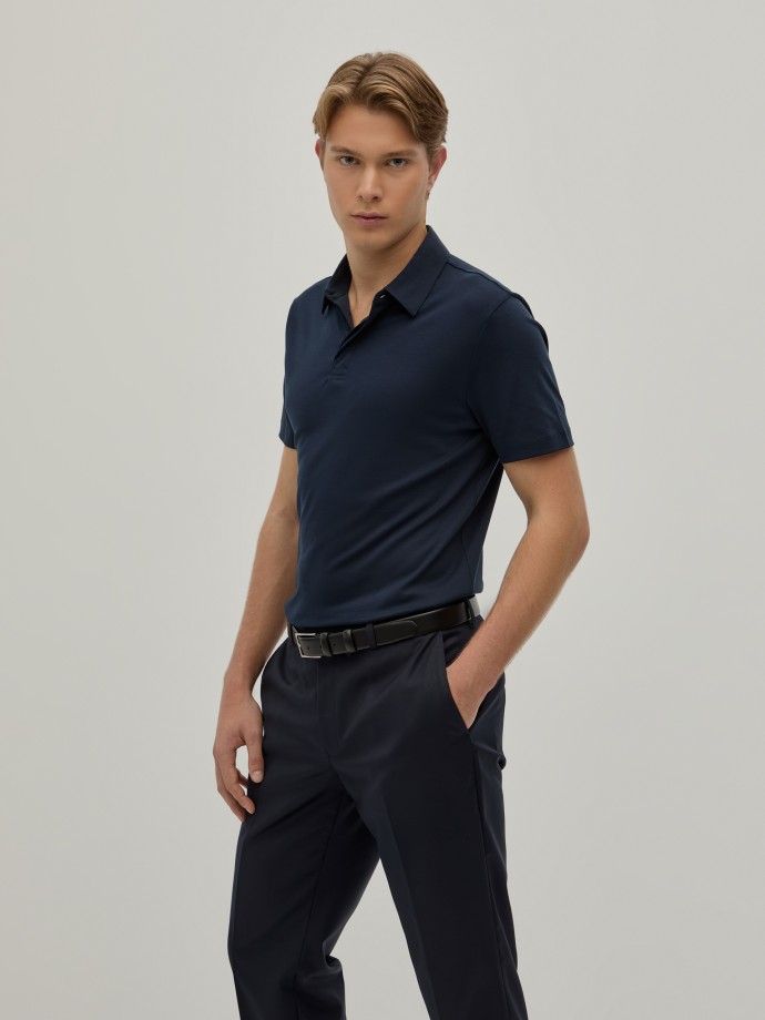 Polo de algodn de corte regular