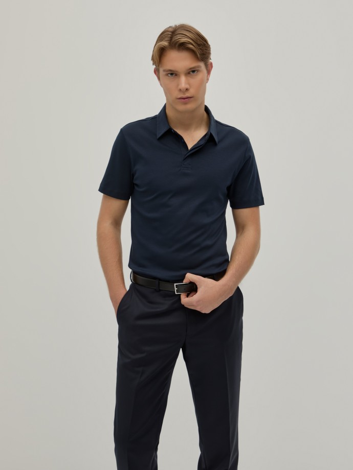 Polo de algodn de corte regular