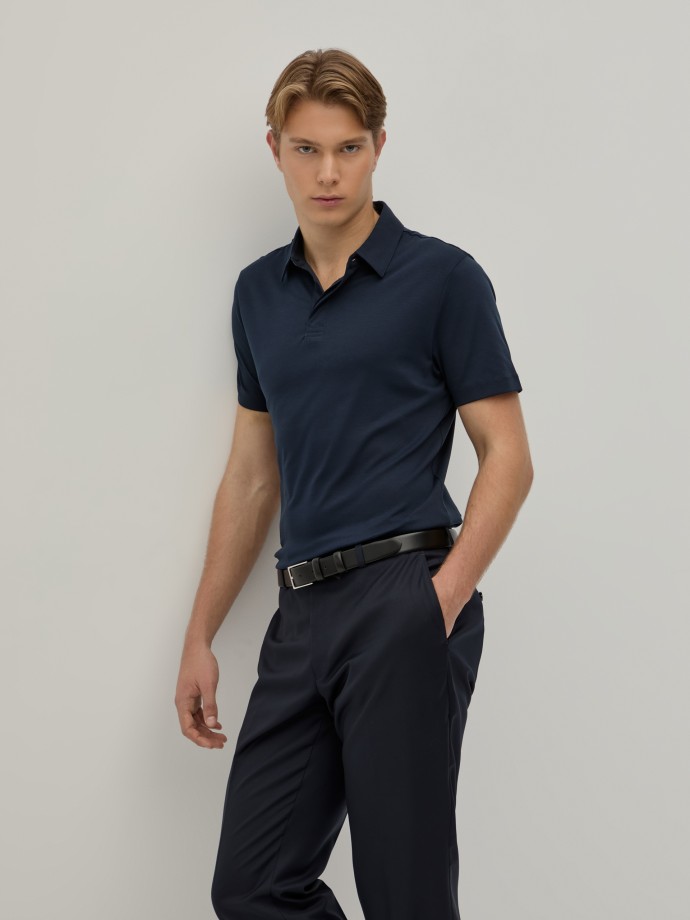 Polo de algodn de corte regular