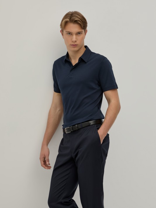 Polo de algodn de corte regular