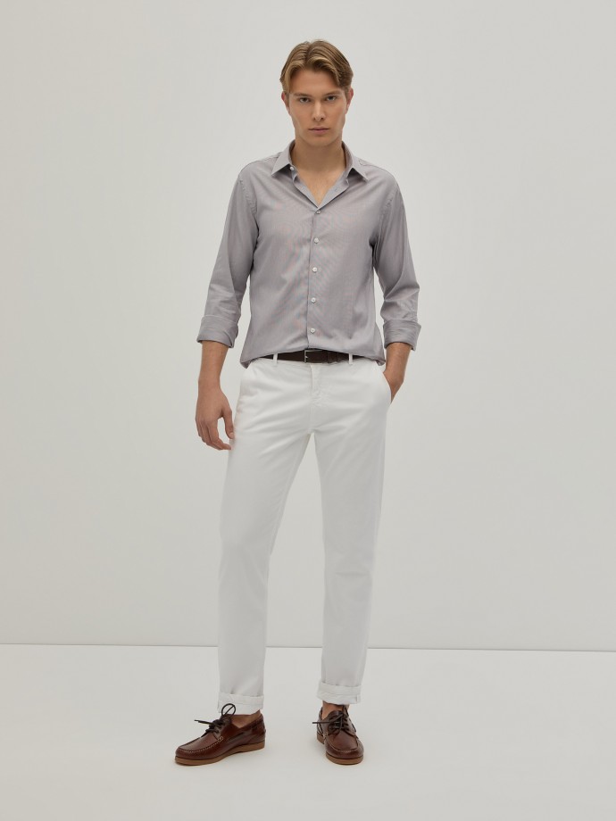 Camisa de riscas slim fit