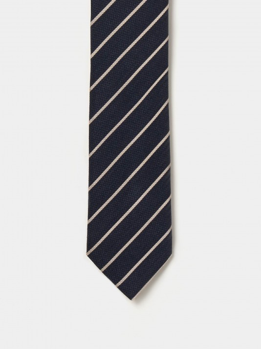 Corbata a rayas con seda