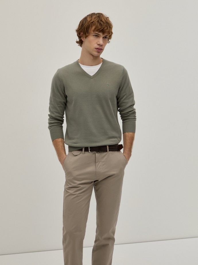 Jersey con cuello en V