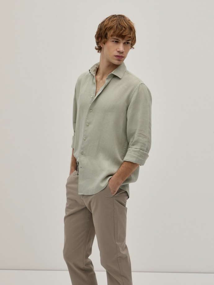 Camisa de linho regular fit