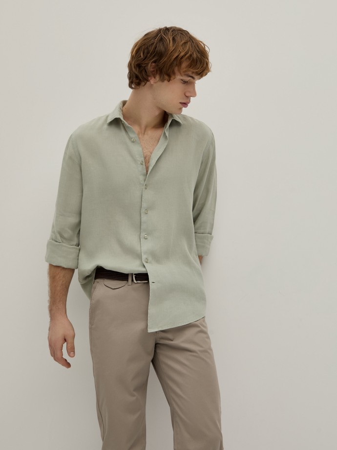 Camisa de linho regular fit