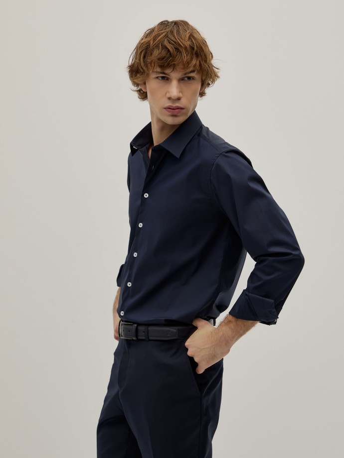 Slim fit plain shirt