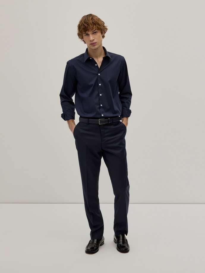 Slim fit plain shirt