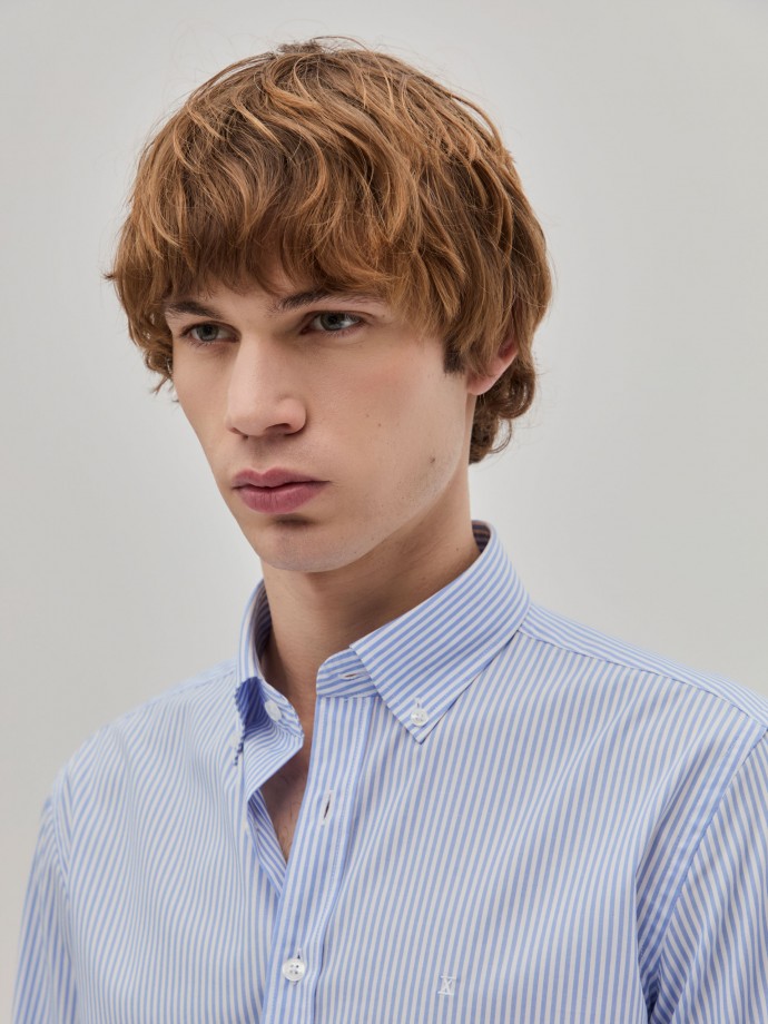 Camisa de rayas de corte regular