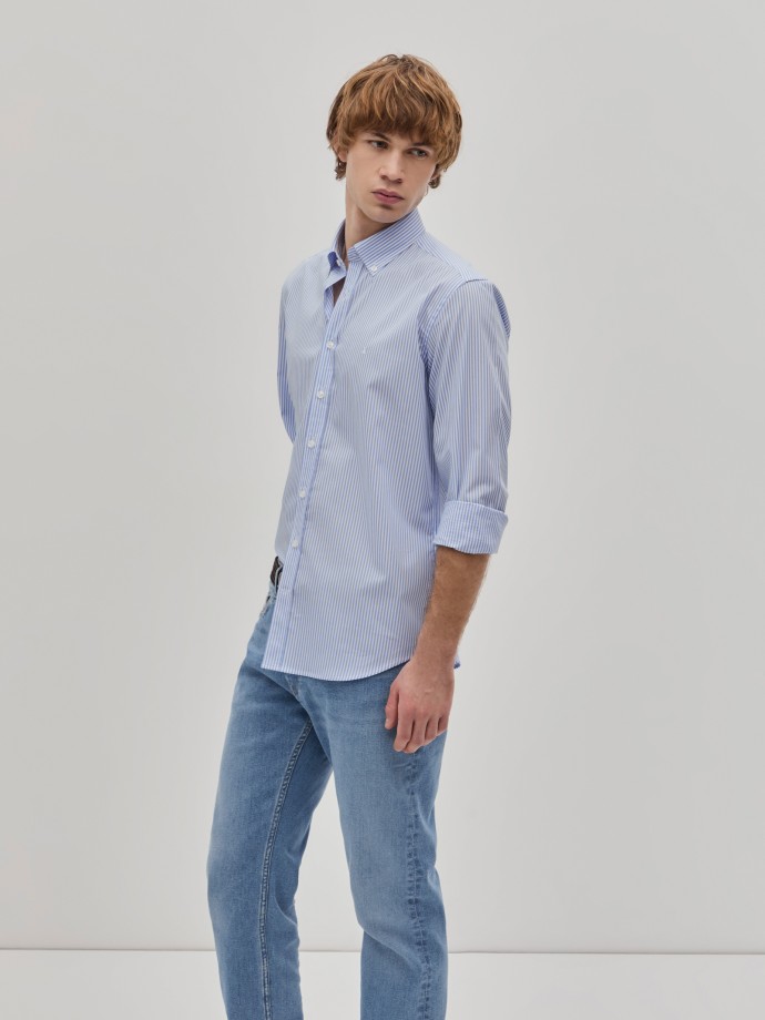 Camisa de rayas de corte regular