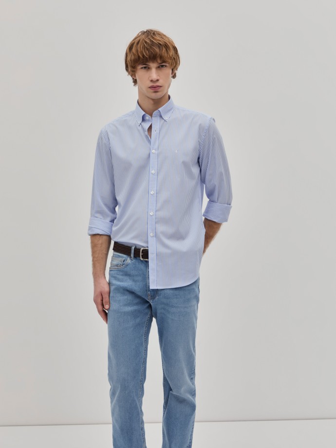 Camisa de rayas de corte regular