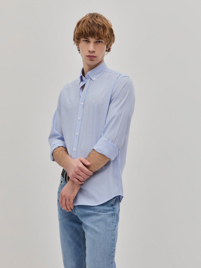 Camisa de rayas de corte regular