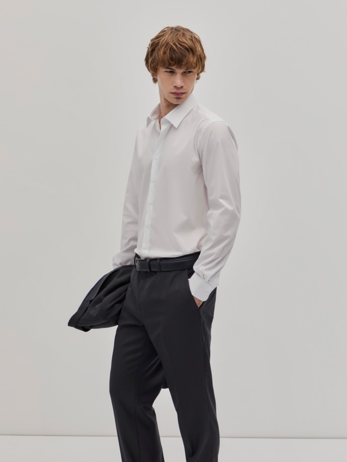 Slim fit plain shirt