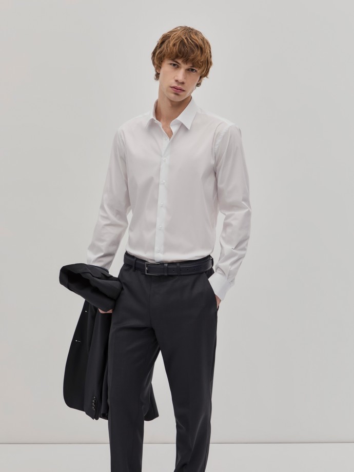 Slim fit plain shirt