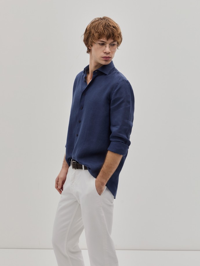 Camisa de linho regular fit