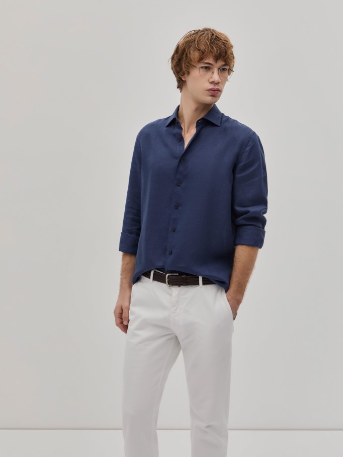 Camisa de linho regular fit