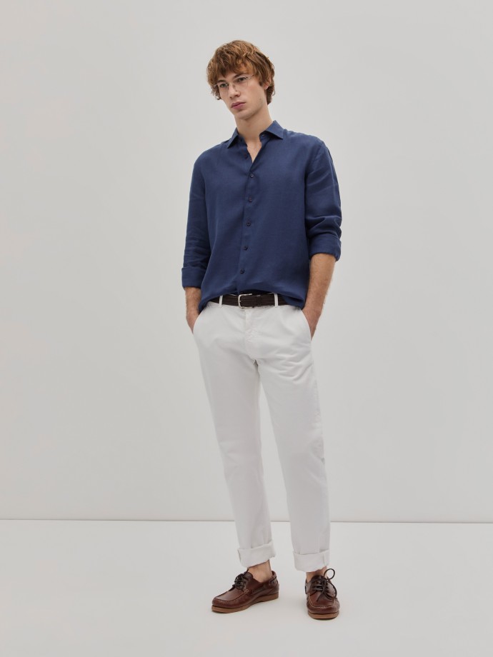 Camisa de linho regular fit