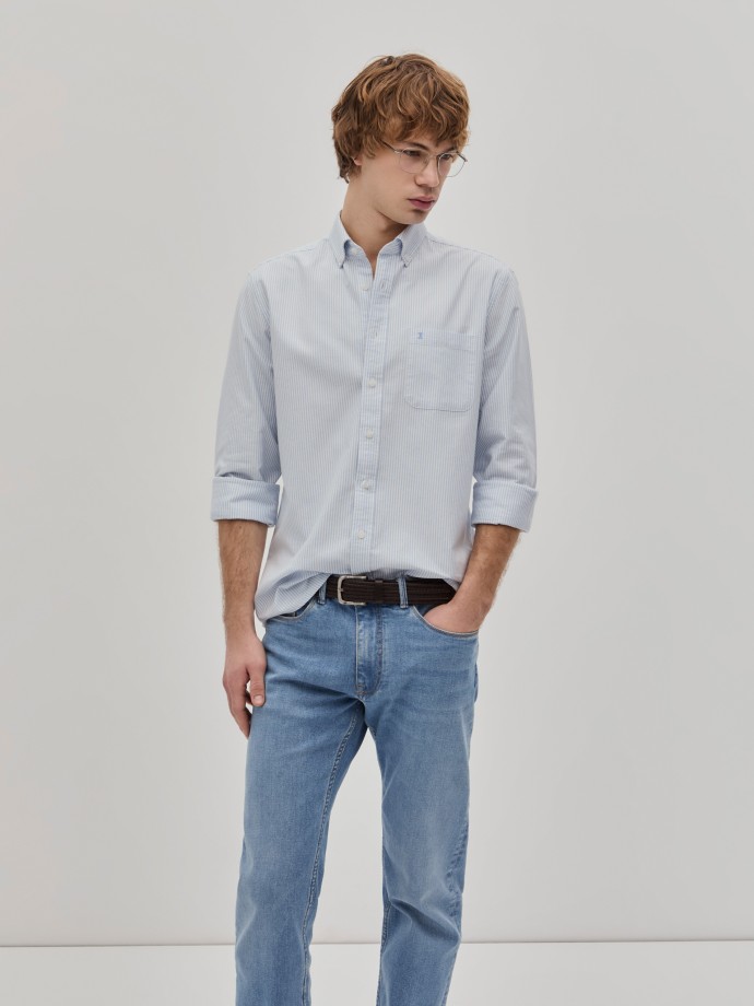 Camisa regular fit s riscas