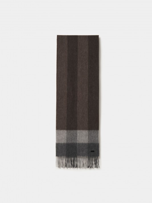 Striped wool scarf