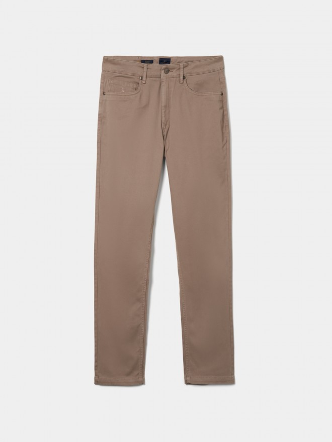 Regular fit twill pants