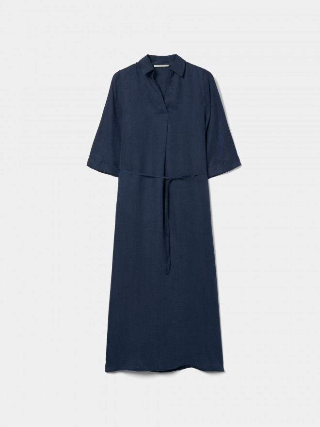 Vestido fluido em liocel Vestido fluido em liocel