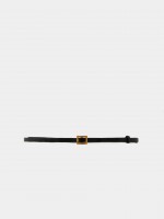 Thin leather belt