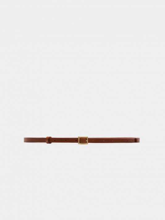 Thin leather belt