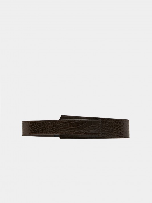 Wide leather belt