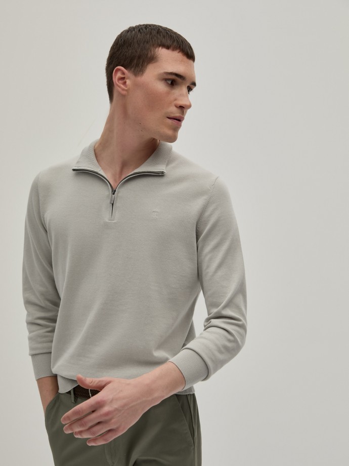 Sweater with zipper
