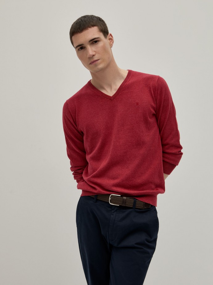 Pullover em algodo e caxemira