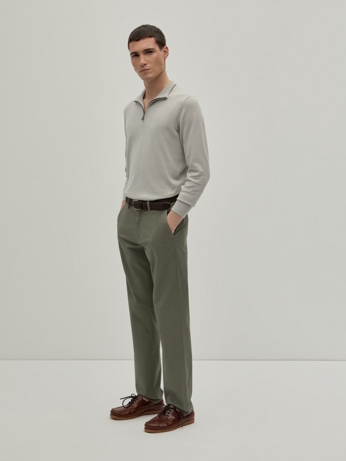 Twill chino pants