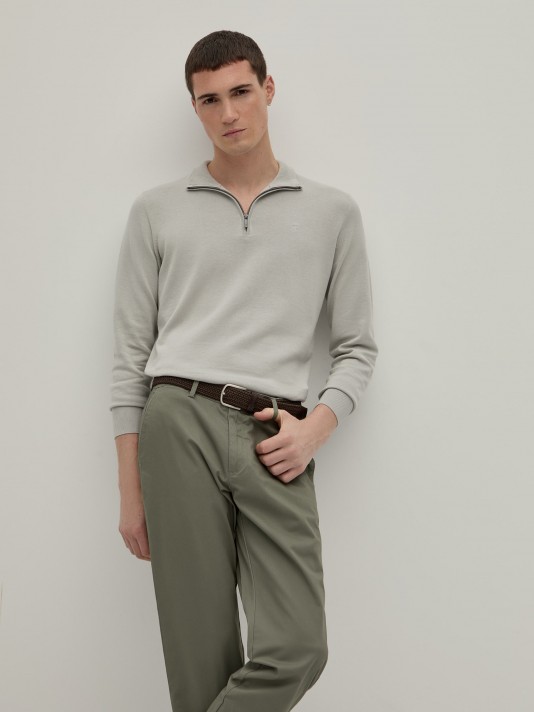 Twill chino pants