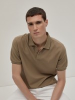 Regular fit piqu polo shirt
