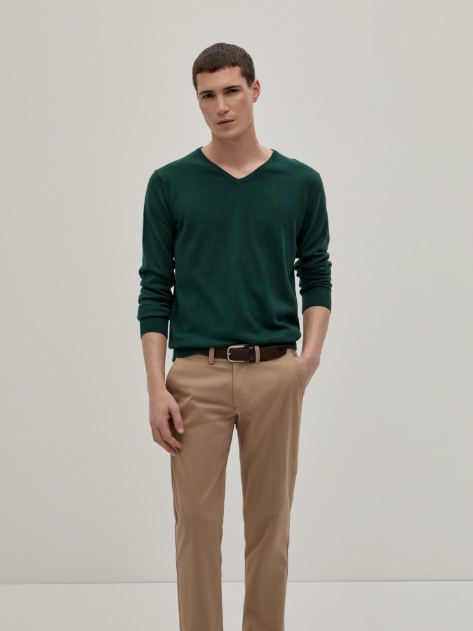 Pullover em algodo e caxemira