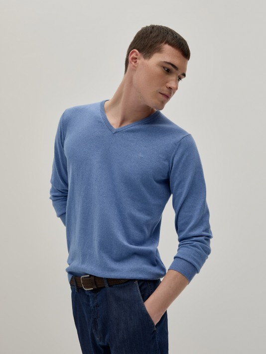 Pullover em algodo e caxemira