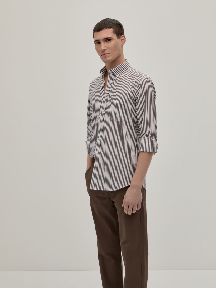 Camisa regular fit s riscas