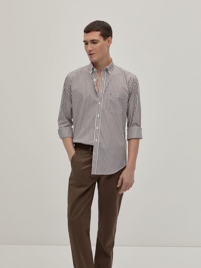 Camisa regular fit s riscas
