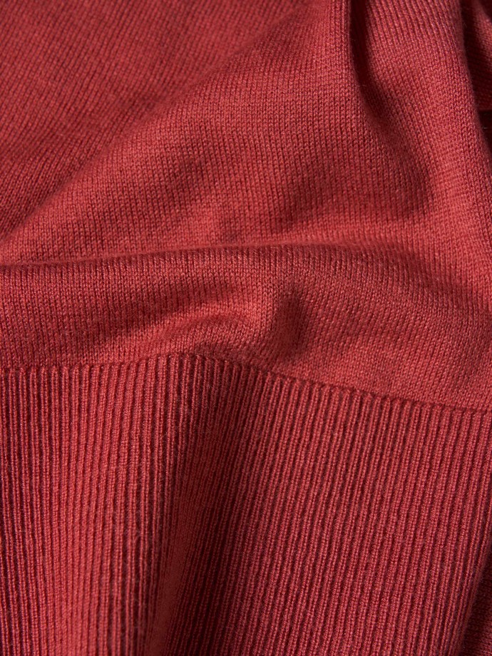 V-neck knitted sweater