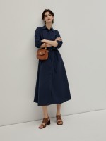 Vestido camiseiro midi