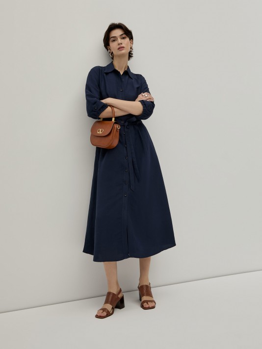 Midi shirt dress